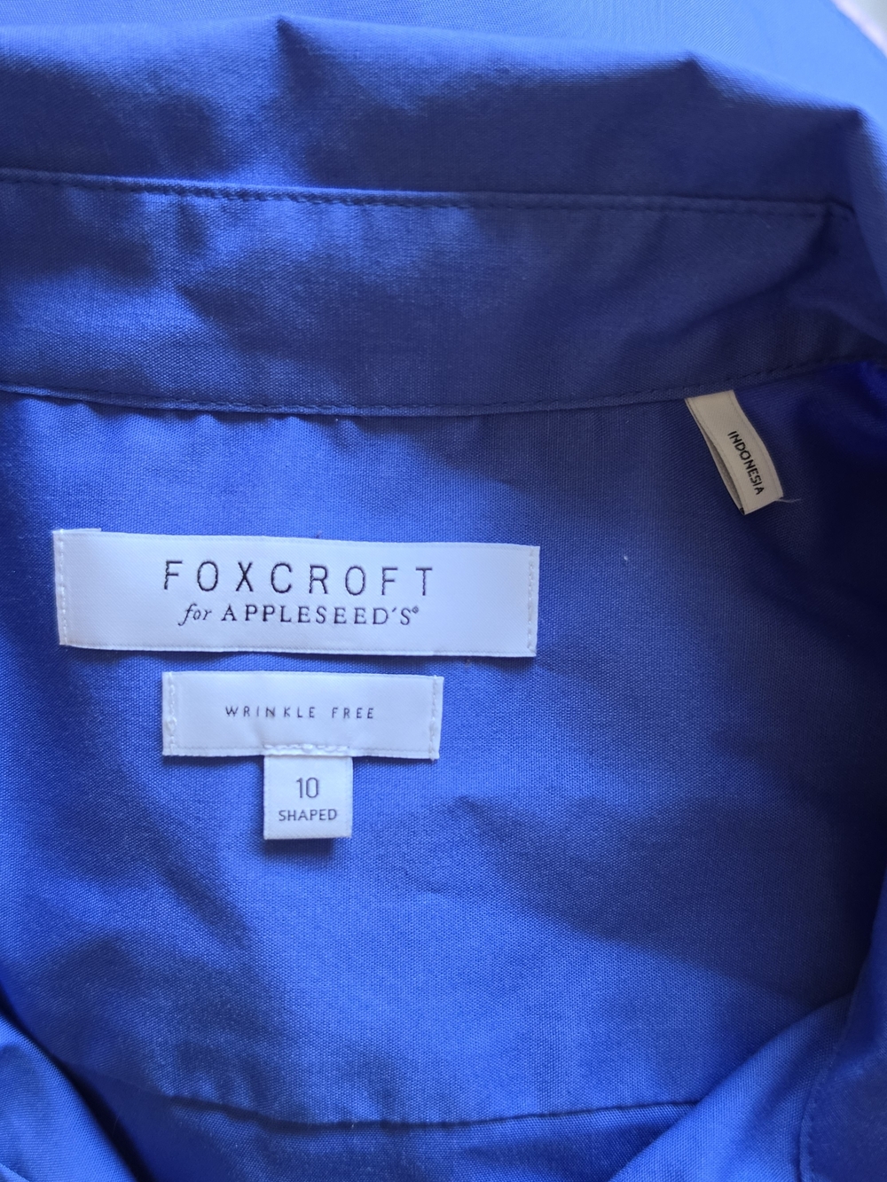 Foxcroft Bright Blue Wrinkle-Free Shirt Jacket